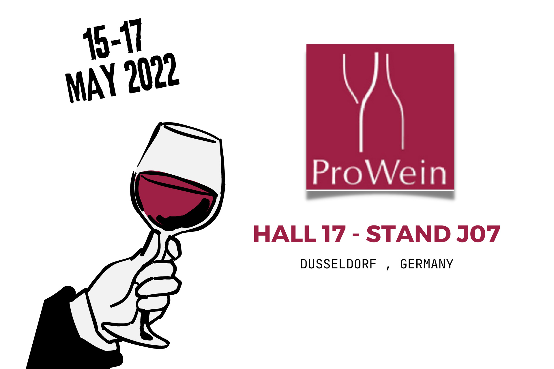 We participate in ProWein on May 15-17 - Room 17 Stand J07